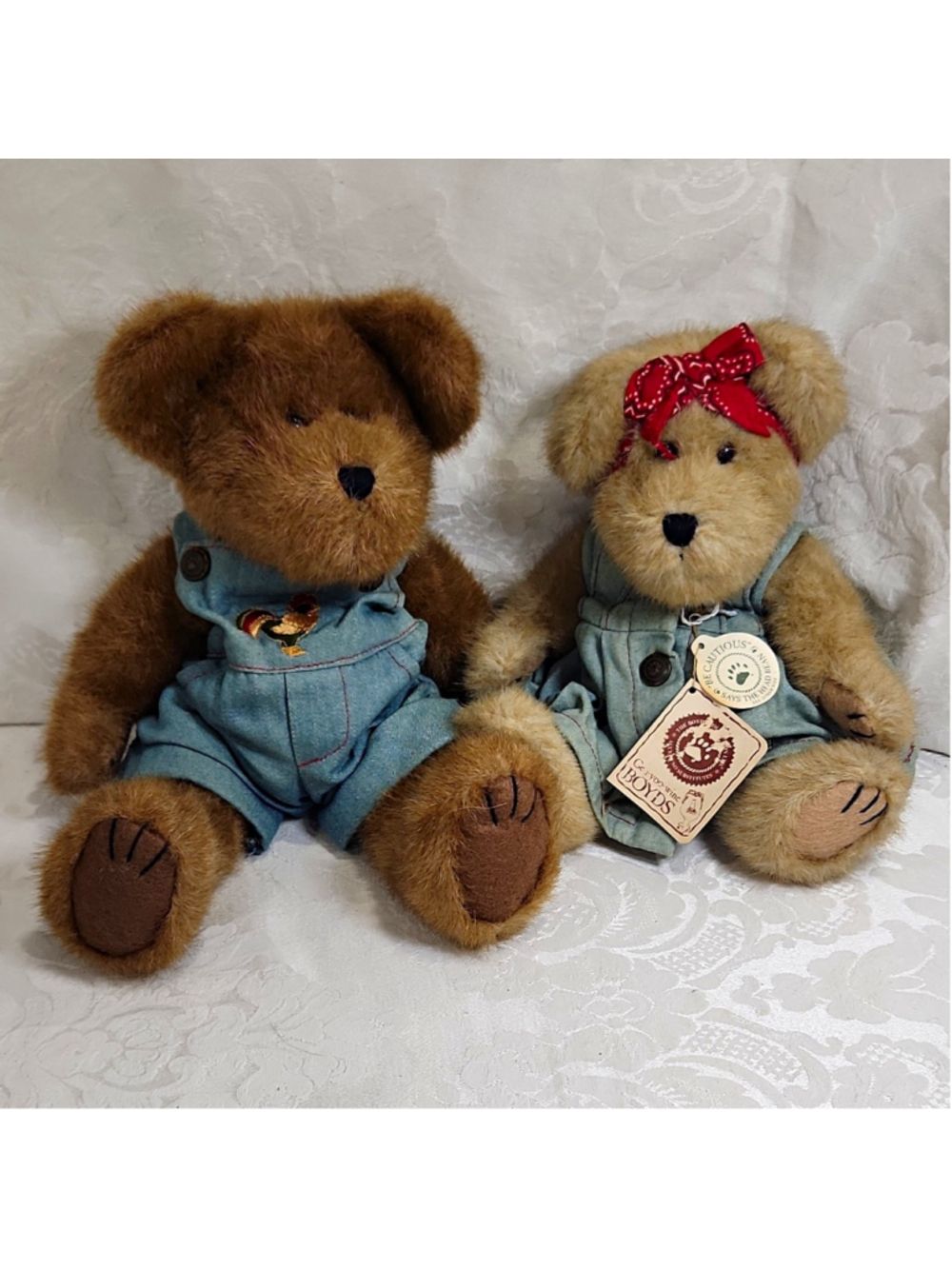 Boyds Bear Pair Henrietta 917444 & Jeb 912662 MacDonald Country Farm